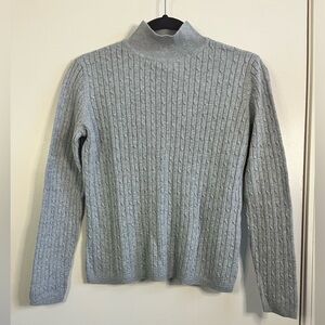 Classic Elements Ribbed Cable Knit Pullover Sweater